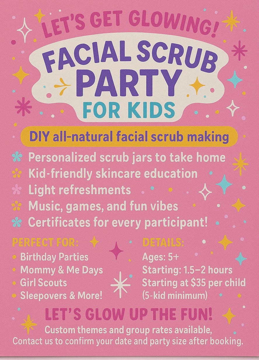 Facial Scrub party for kids